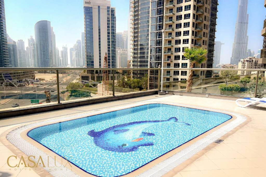 Lovely Big Studio W/ Burj Khalifa View In Downtown Dubai Exterior foto
